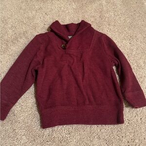 Old Navy Kids Burgundy Shawl Collar Sweatshirt